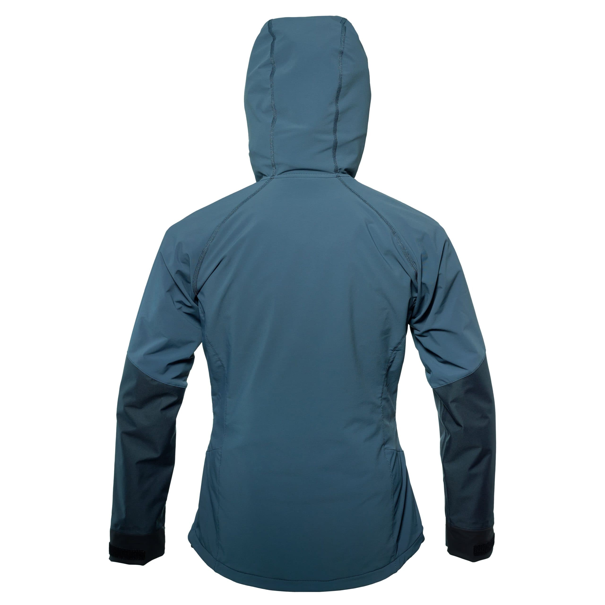 Rear view of women's dark slate Stalo jacket.