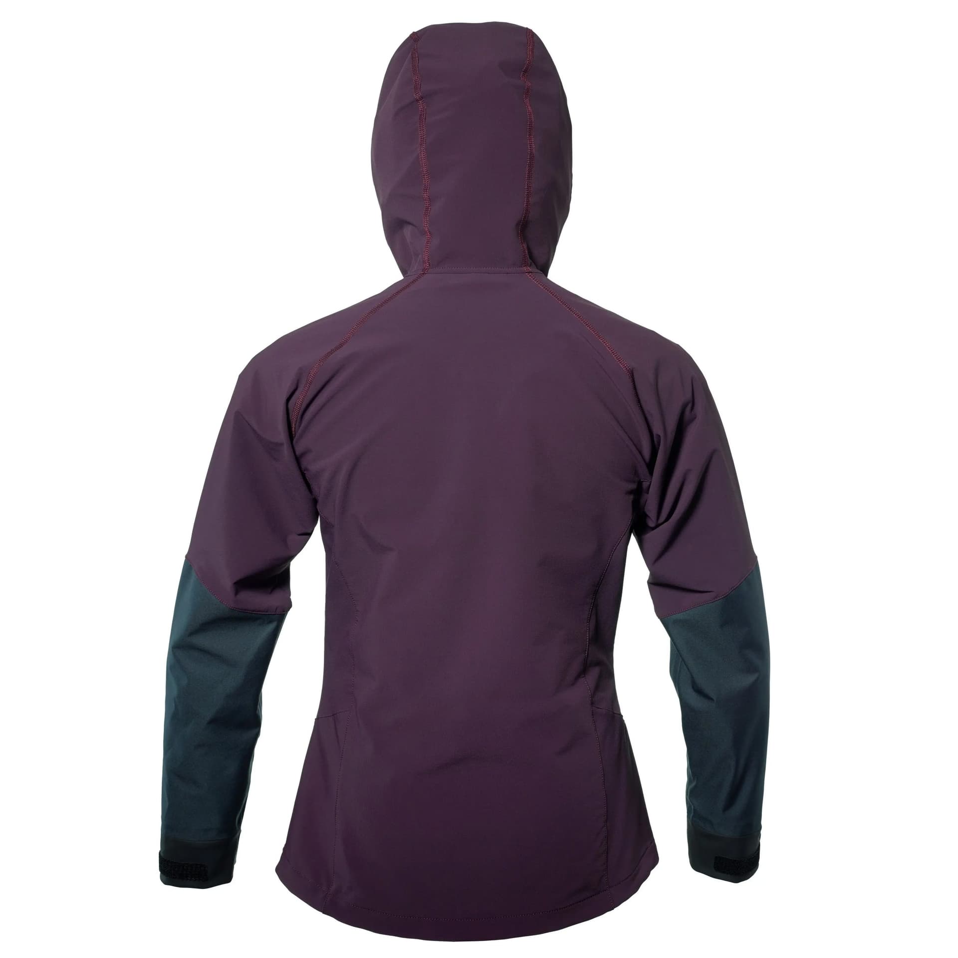Back of Stalo windbreaker jacket in aubergine