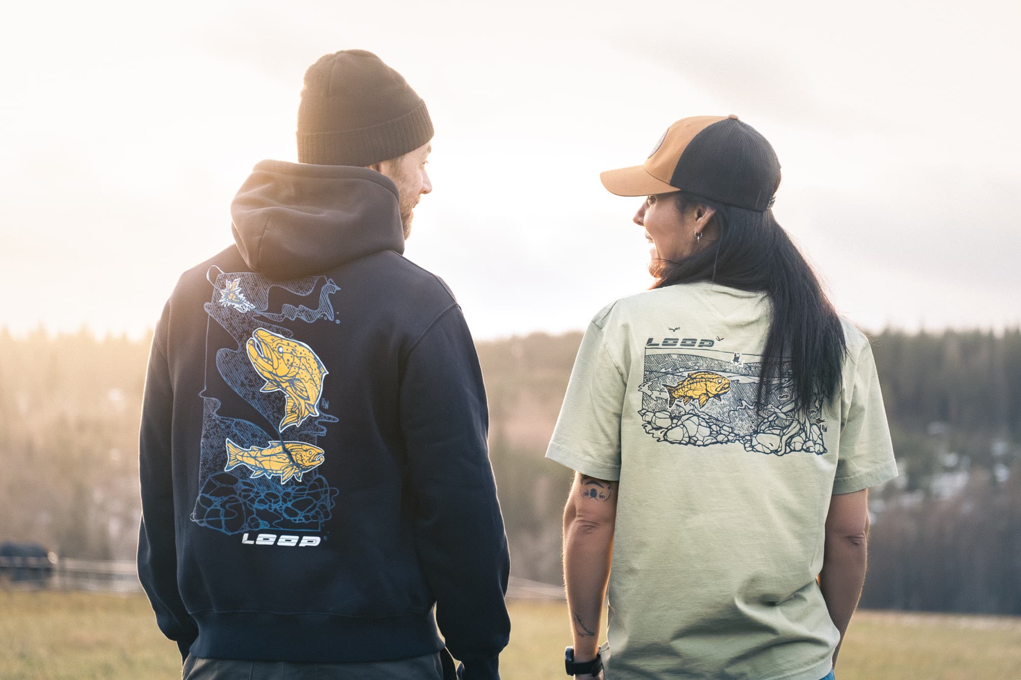 Trout Graphic T-shirt lifestyle photo